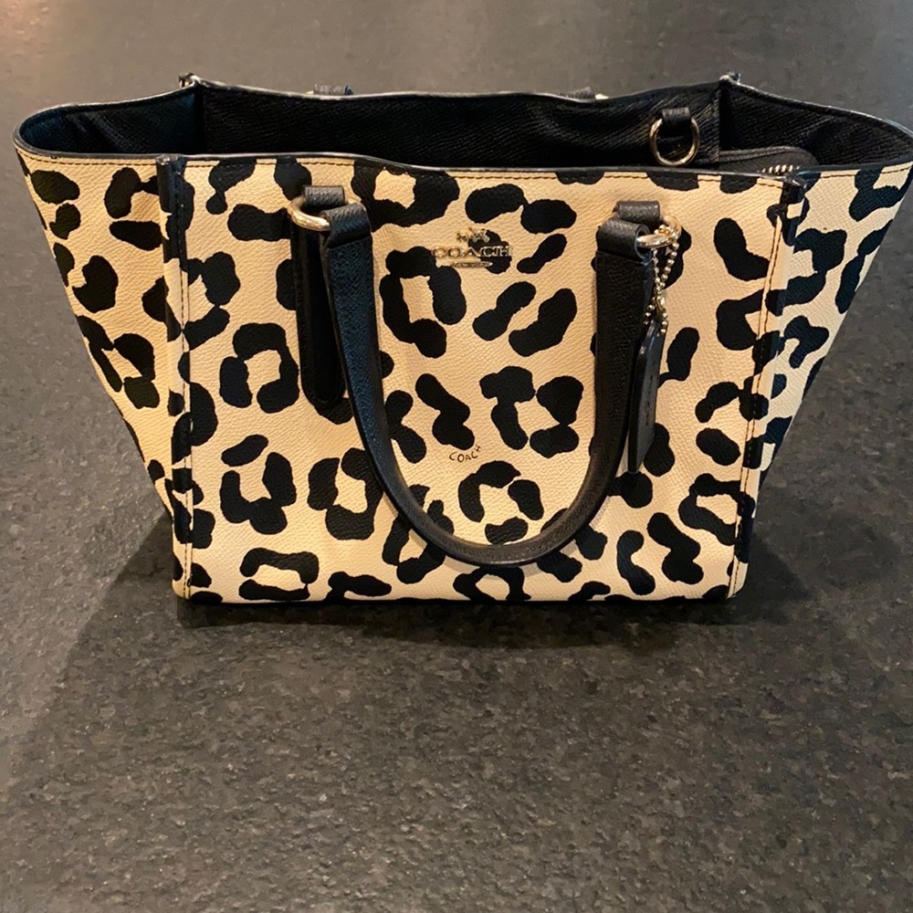 Coach Leopard Print Small Handbag